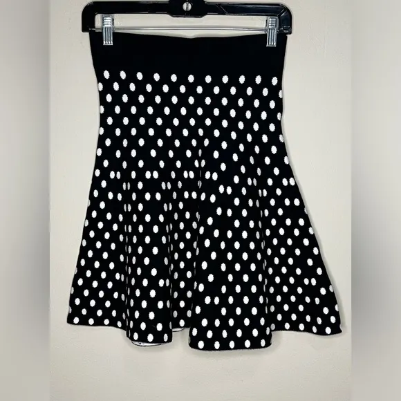 Anthropologie Maeve Polka Dot Knit Knit Skirt XS