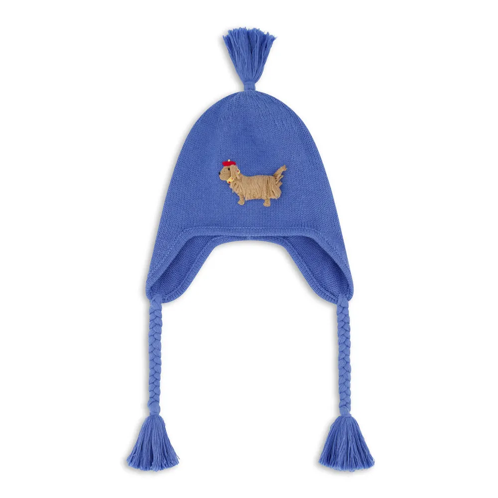 Applique Toboggan -- Blue w/ Hardy Dog