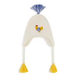 Applique Toboggan -- Ivory w/ French Hen