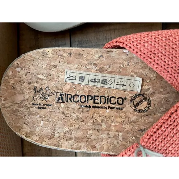 ARCOPEDICO Pantanal Slide Knit Sandal in Brick Sz EU-40 NEW