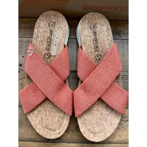 ARCOPEDICO Pantanal Slide Knit Sandal in Brick Sz EU-40 NEW