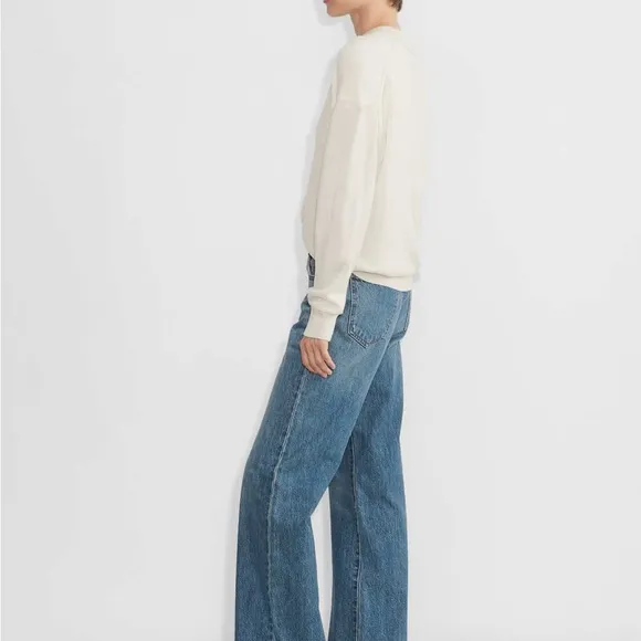 Aritzia Clara Merino Wool Sweater light birchSize S
