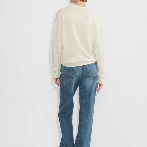 Aritzia Clara Merino Wool Sweater light birchSize S