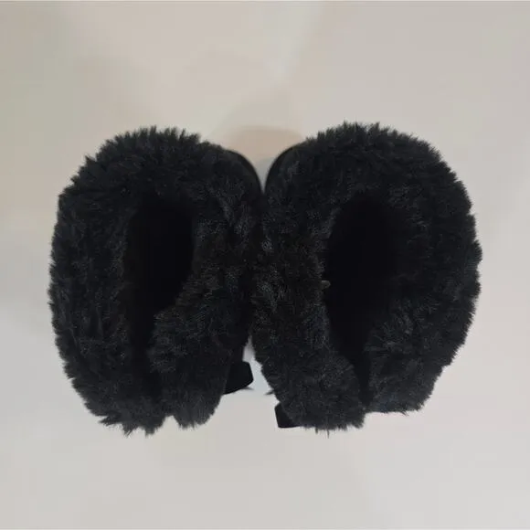 AS Lamo Audrey Short Boots NWT Size 11 Toddler Girl Black Snow Winter Ribbon Bow
