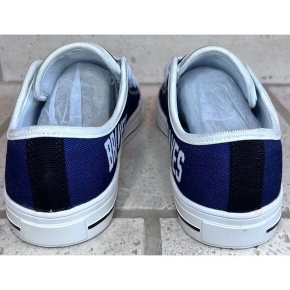 Atlanta Braves Men’s Canvas Sneakers Red White Blue Low Top Shoes NWOT Sz 39