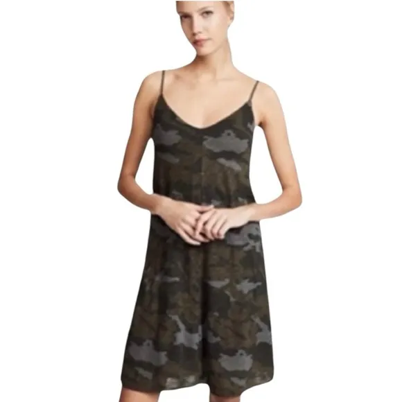 ATM Anthony Thomas Melillo Camouflage Cotton Jersey Knit Casual Dress Women’s XS
