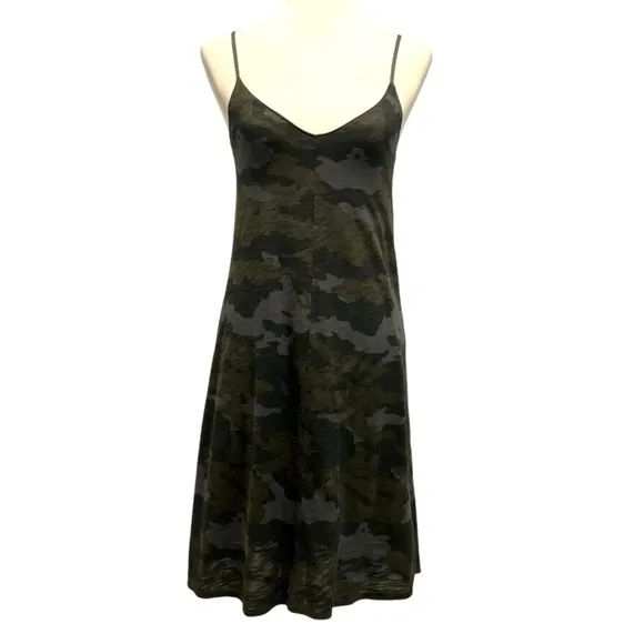 ATM Anthony Thomas Melillo Camouflage Cotton Jersey Knit Casual Dress Women’s XS
