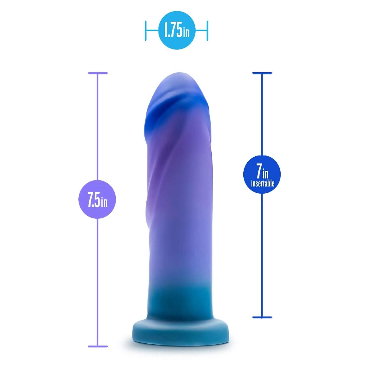 Avant - Midnight Rendezvous Dildo - Ocean Blue