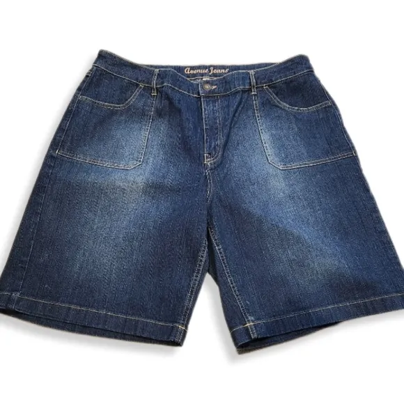 Avenue Jeans Stretch Denim Shorts Blue 18 W-937