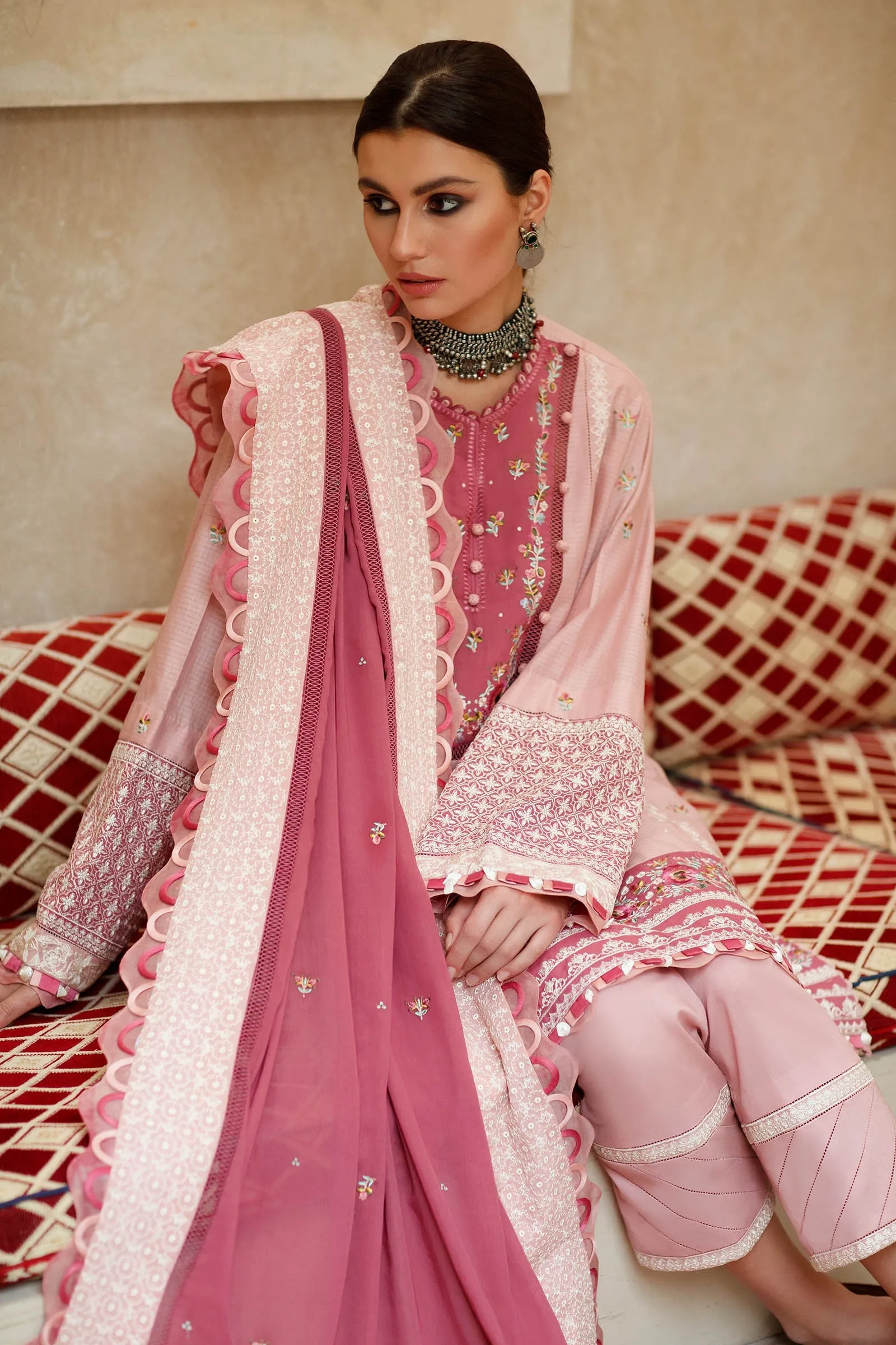 AVIZEH (ZL22-15 A) | Zaha Summer Lawn Collection 2022 | Unstitched Embroidered Lawn Suits