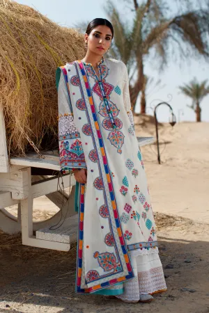 AYSAN (ZL22-08 B) | Zaha Summer Lawn Collection 2022 | Unstitched Embroidered Lawn Suits