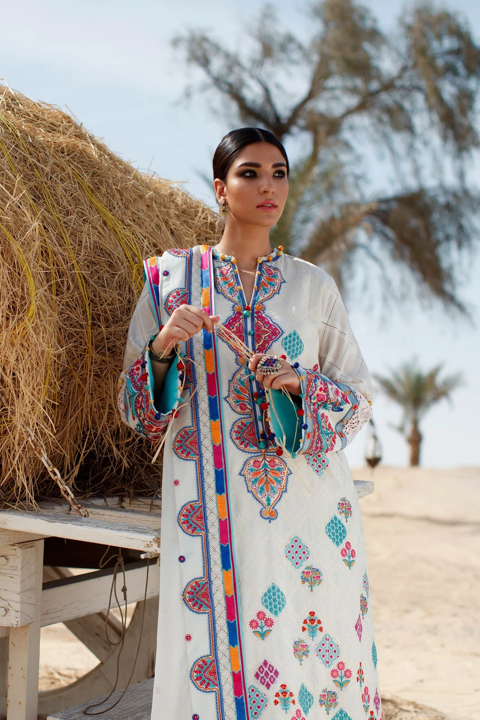 AYSAN (ZL22-08 B) | Zaha Summer Lawn Collection 2022 | Unstitched Embroidered Lawn Suits