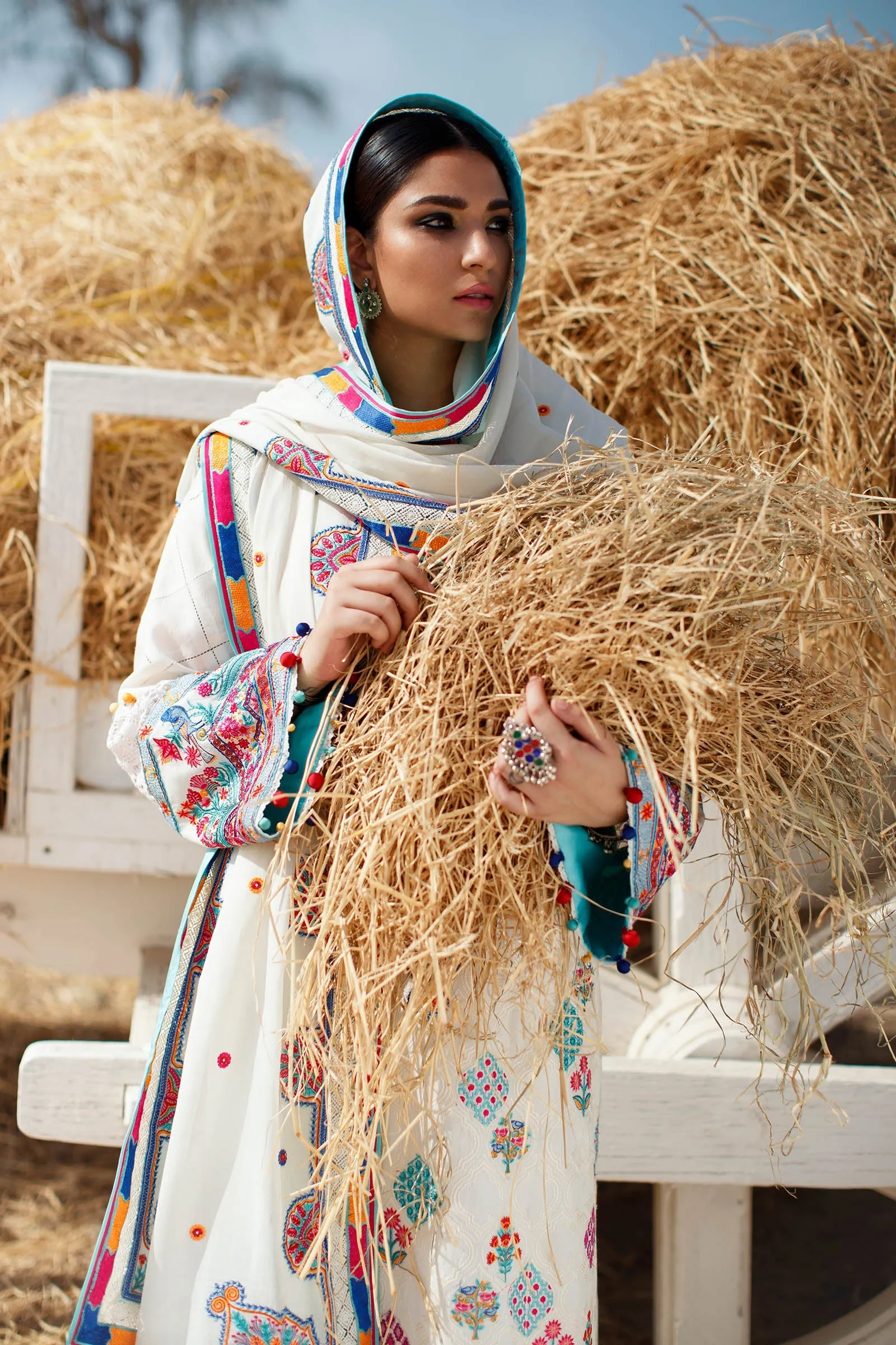 AYSAN (ZL22-08 B) | Zaha Summer Lawn Collection 2022 | Unstitched Embroidered Lawn Suits