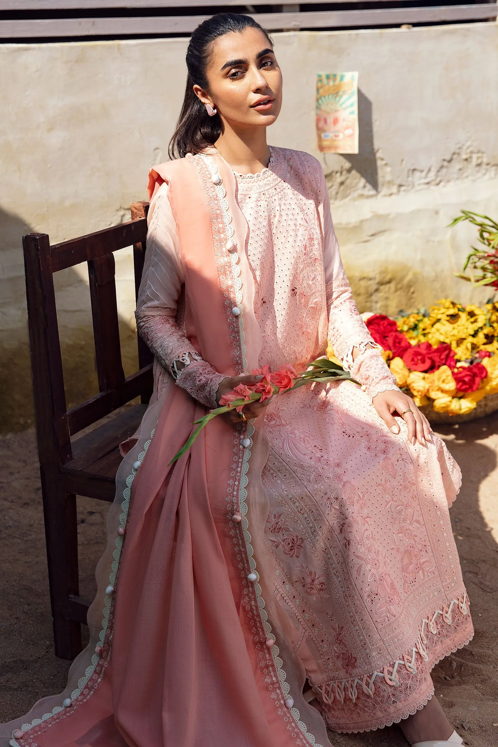 AYSEL (ZL23-02 B) | Zaha Lawn Collection 2023 | Embroidered Unstitched Lawn Suits