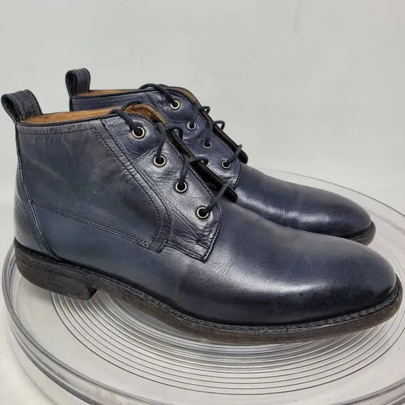 Bacco Bucci Blue Purple Ombre Leather Chukka Shoes Boots Mens SZ 8, EU41 QUALITY