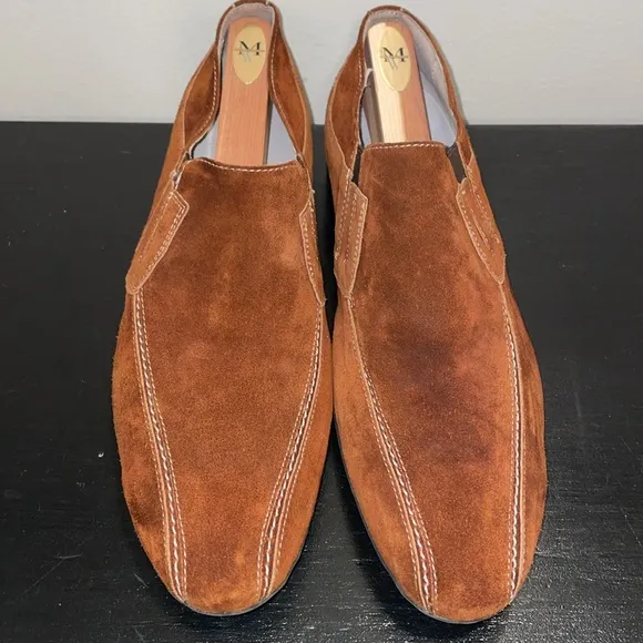 Bacco Bucci Vero Cuoio Suede Slip Ons.  Made in Italy.  Size 13.