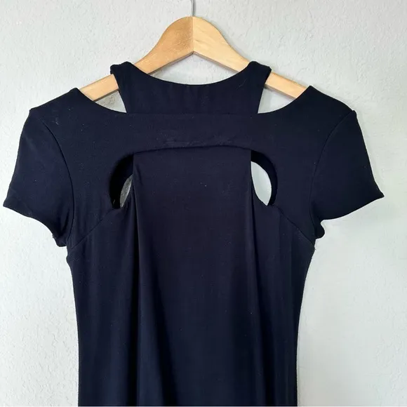 Bailey 44 Daylily Layered Cut Out Black Dress