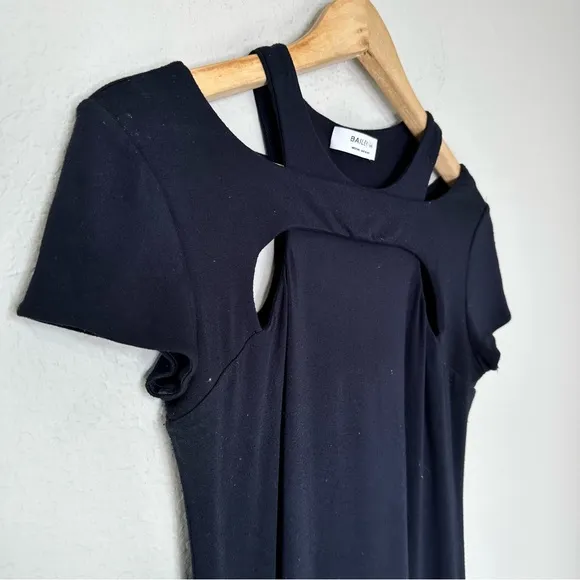 Bailey 44 Daylily Layered Cut Out Black Dress