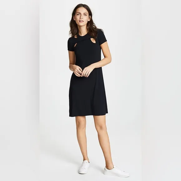 Bailey 44 Daylily Layered Cut Out Black Dress