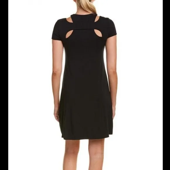 Bailey 44 Daylily Layered Cut Out Black Dress