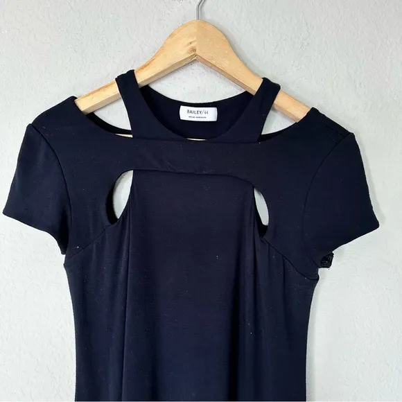 Bailey 44 Daylily Layered Cut Out Black Dress