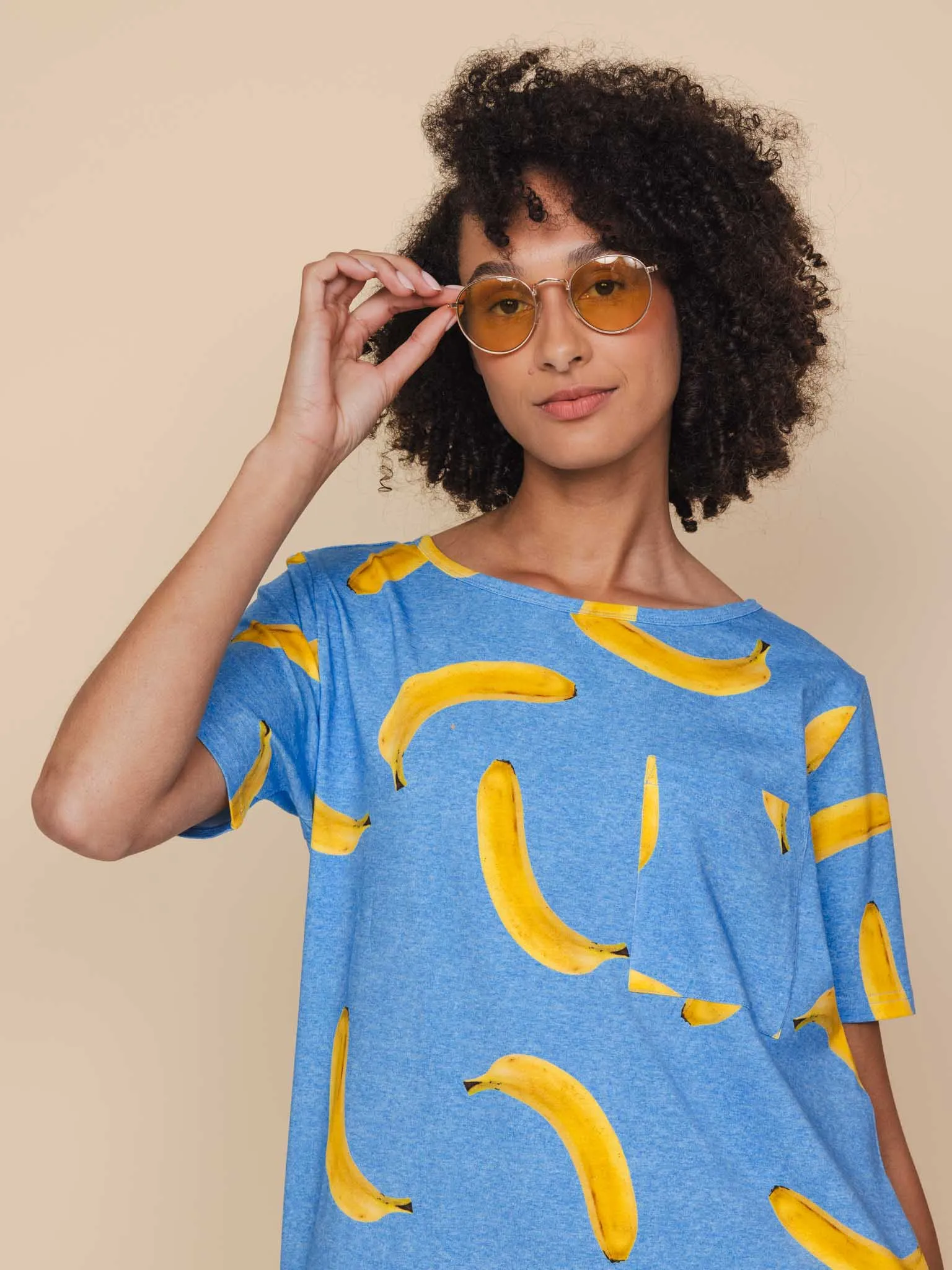 Banana Blue T-shirt Dress Dames