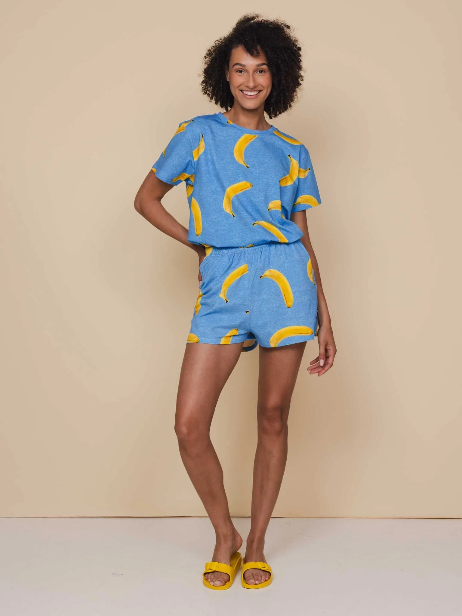 Banana Blue T-shirt en Shorts set Dames