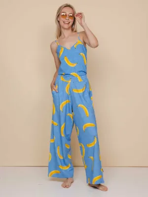 Banana Blue Topje en Wijde broek set Dames