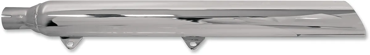 Bassani Manufacturing 31117B 3in. Slip-Ons with 2in. Baffles for Bassani Header Pipes - Slash Down - Chrome