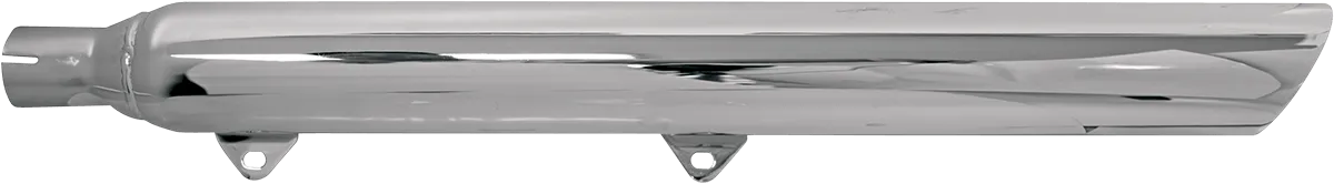 Bassani Manufacturing 31117B 3in. Slip-Ons with 2in. Baffles for Bassani Header Pipes - Slash Down - Chrome
