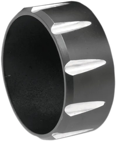 Bassani Manufacturing BE30T Fluted Billet End Cap for 3in. Firepower Slip-Ons - Black