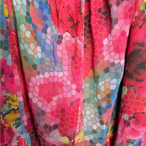 BECCA by Rebecca Virtue Floral Sheer Skirt Casual Beach Cover-Up Size M/L