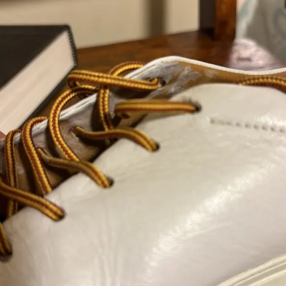 Beckett Simonon White Leather Sneakers Shoes