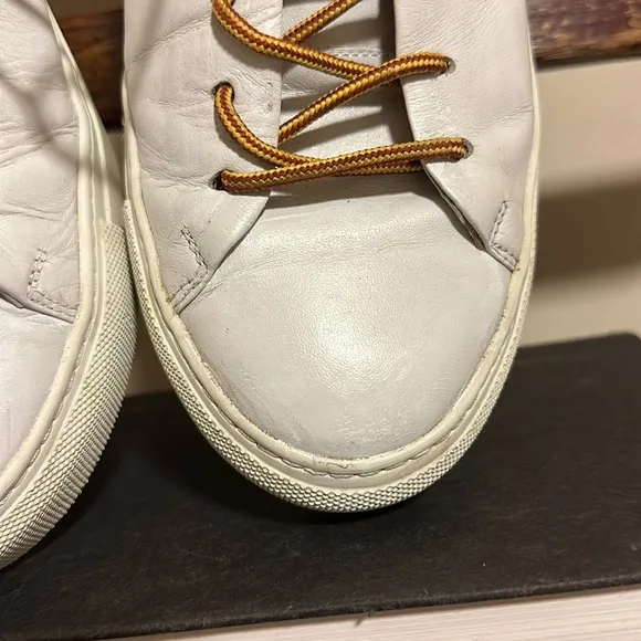 Beckett Simonon White Leather Sneakers Shoes
