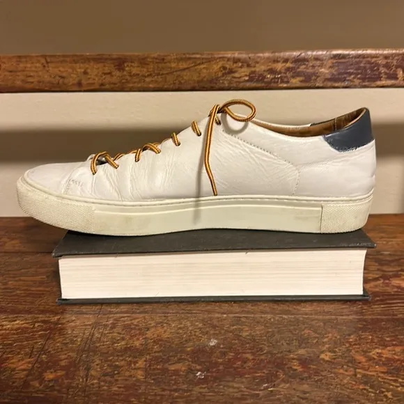 Beckett Simonon White Leather Sneakers Shoes