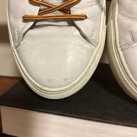 Beckett Simonon White Leather Sneakers Shoes