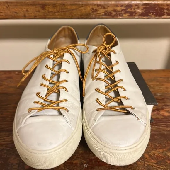 Beckett Simonon White Leather Sneakers Shoes