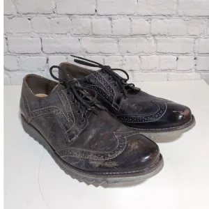 Bed Stu Larino Wing II Taupe Dip Dye Distressed Men's Size 12 Wing Tip Oxford