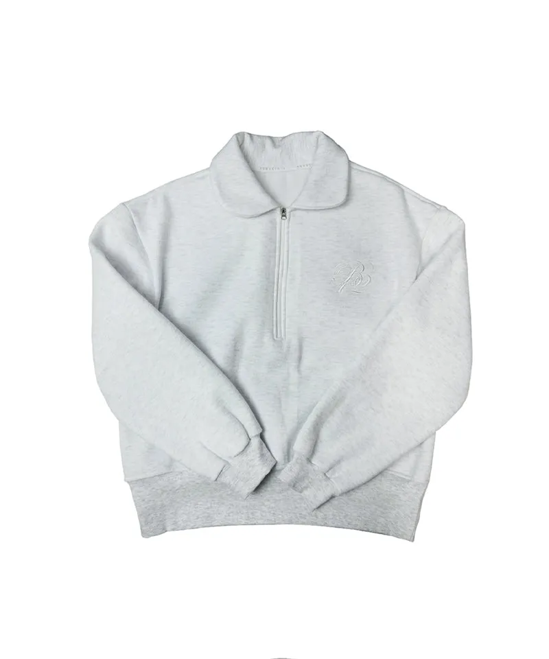 BENECIA 12 Flat Fleece Twill Man-To-Man - Melange Gray