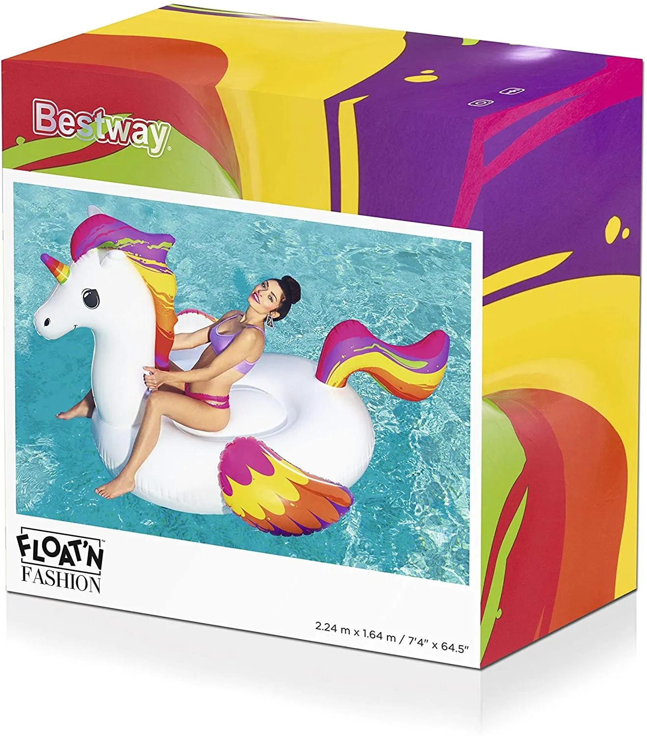 Bestway Inflatable Supersized Unicorn Ride-On Pool Float