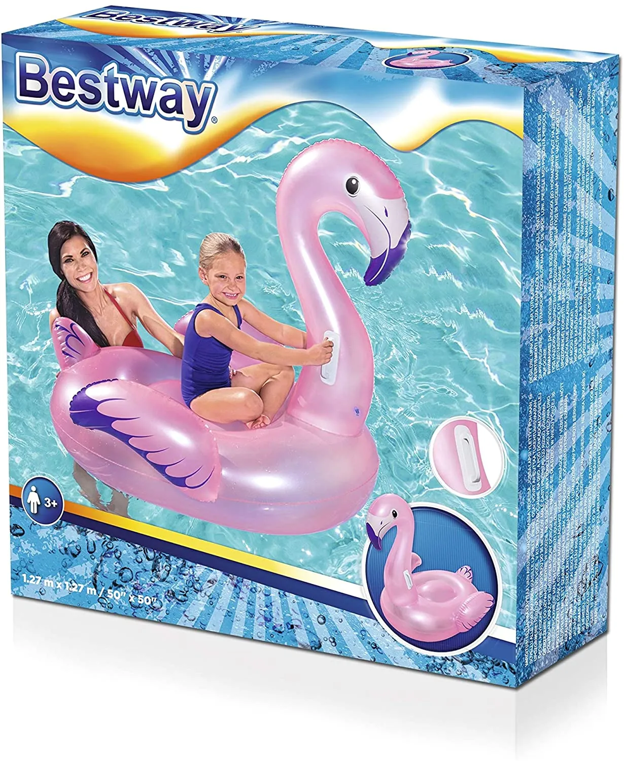 Bestway Kids Inflatable Flamingo Pool Ride-On Pool Float