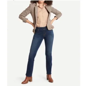 Betabrand Straight Leg Stretch Yoga Denim size Small Long