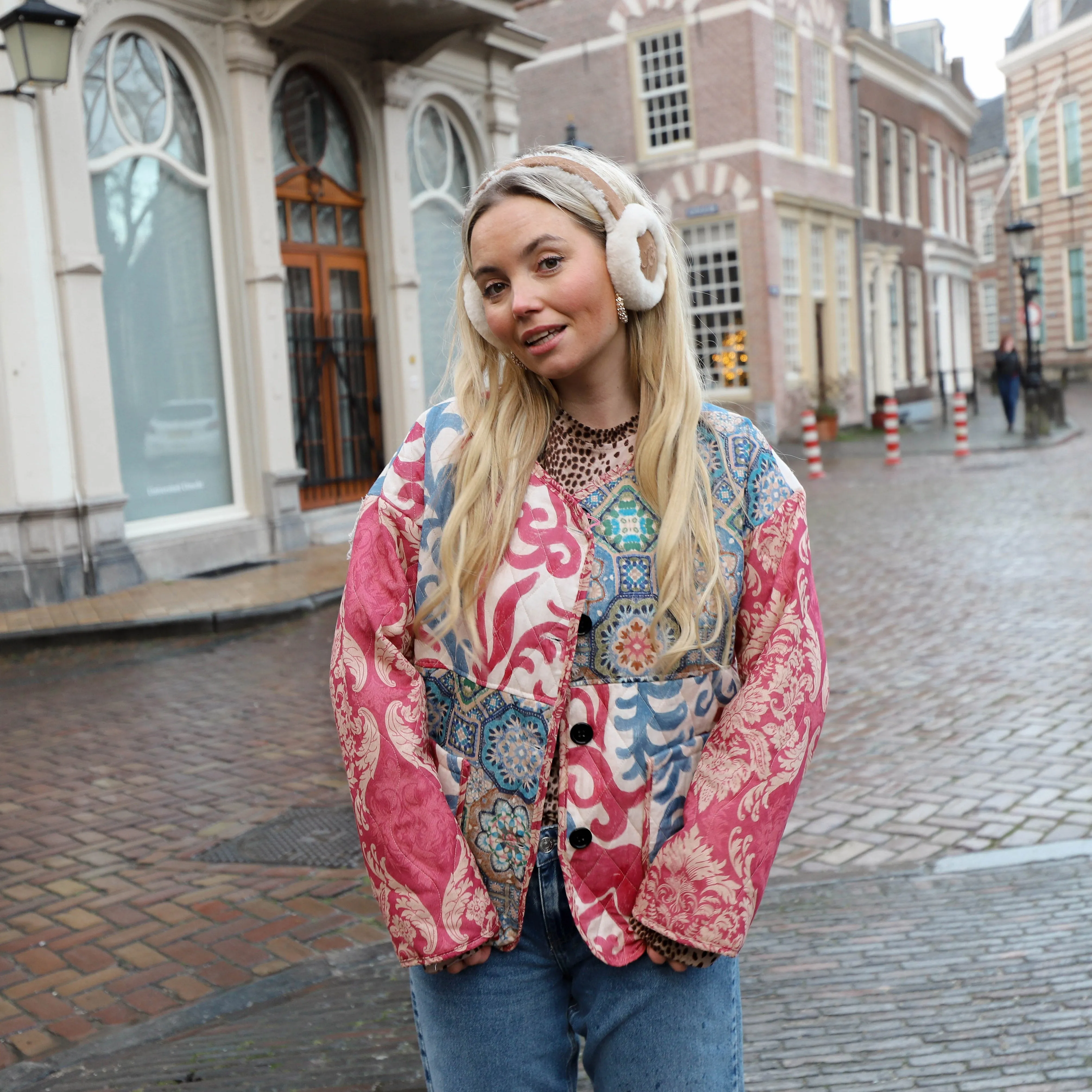 Bibi patchwork jack roze blauw