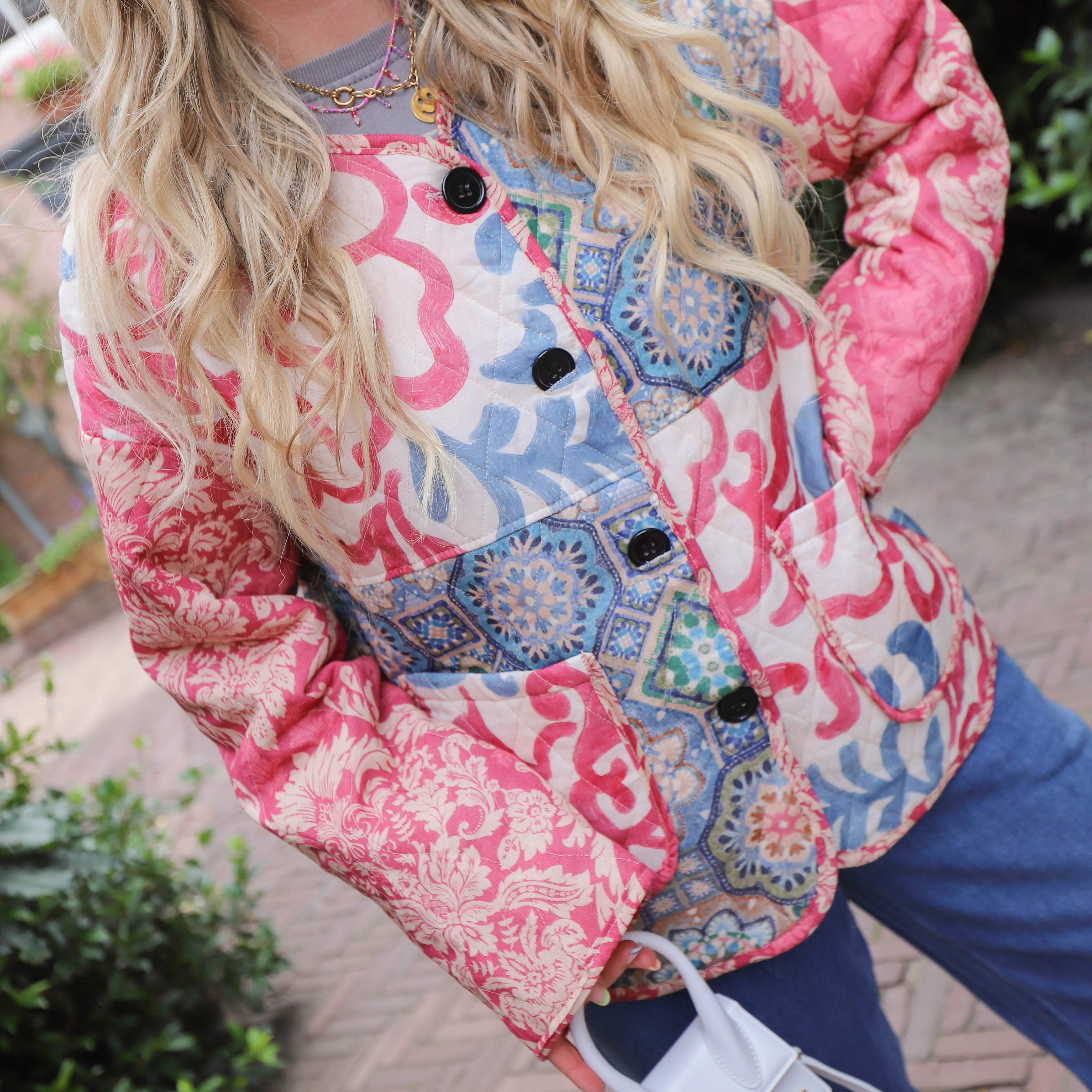 Bibi patchwork jack roze blauw