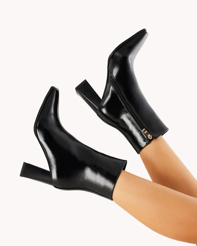 Billini Wez Black Shine Ankle boots