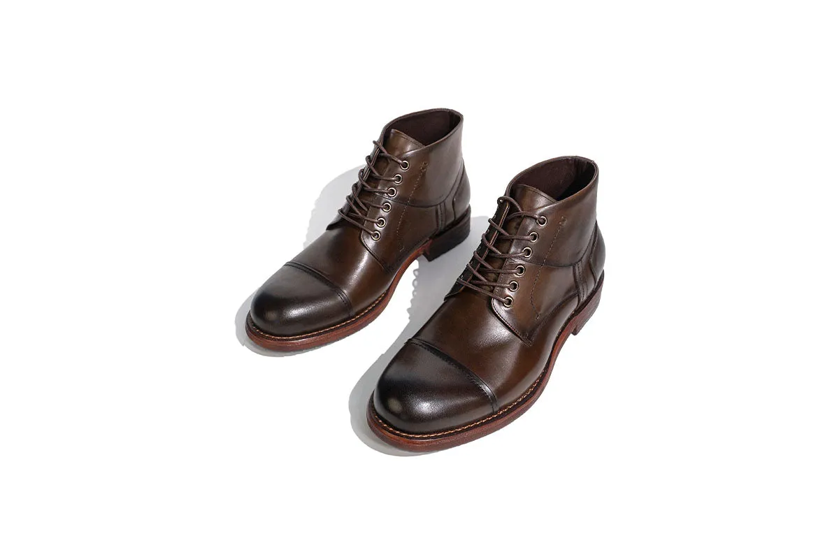 Billoxi Leather Boot - Coffee