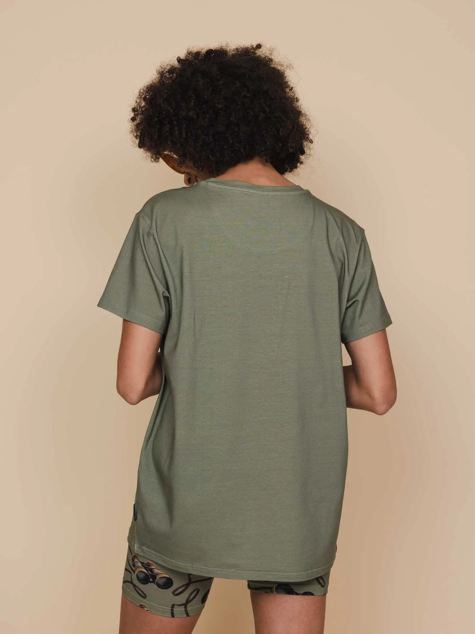 Binoculars T-shirt en Bikershorts set Dames