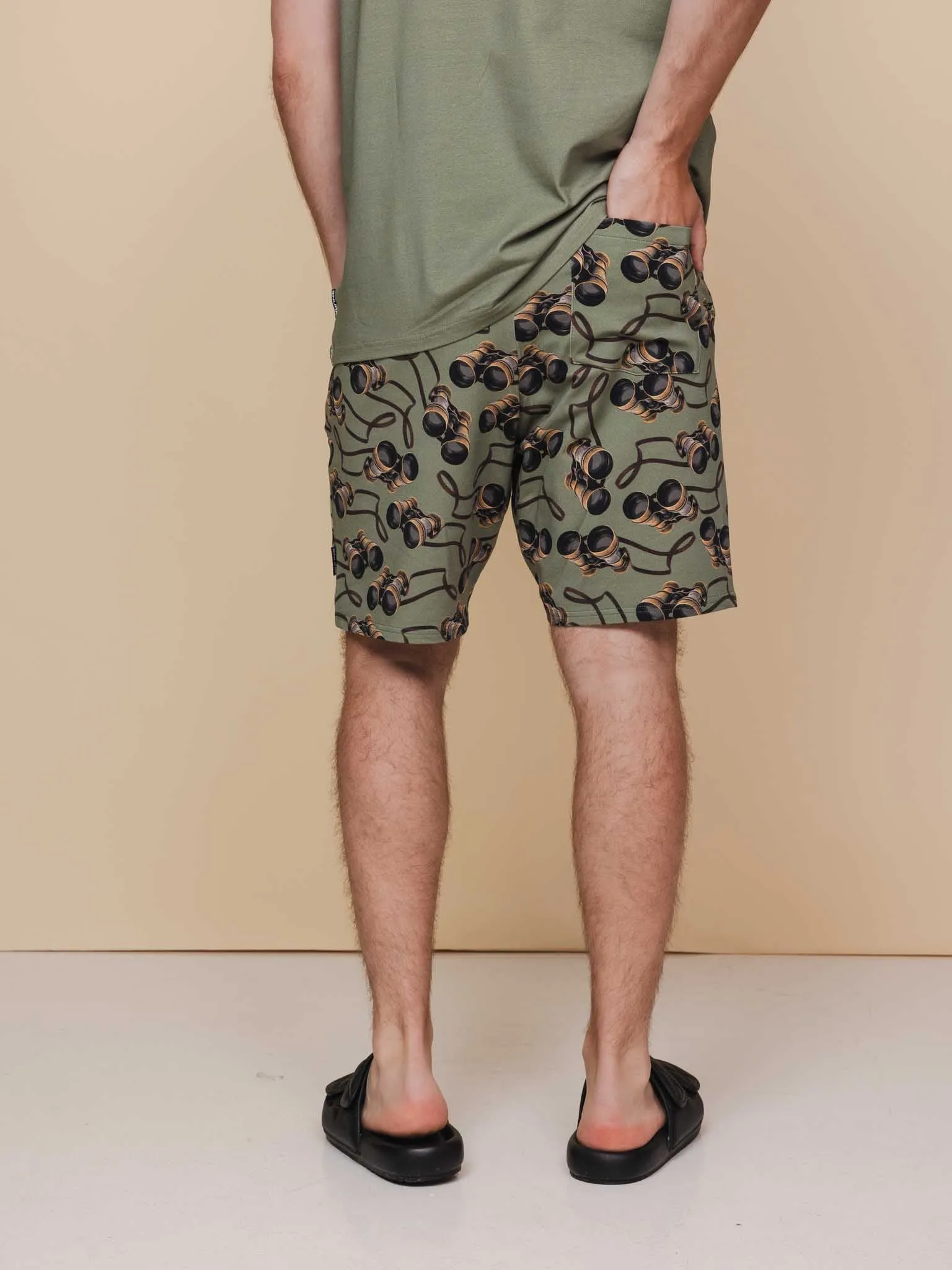 Binoculars T-shirt en Shorts set Heren