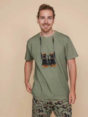 Binoculars T-shirt en Shorts set Heren