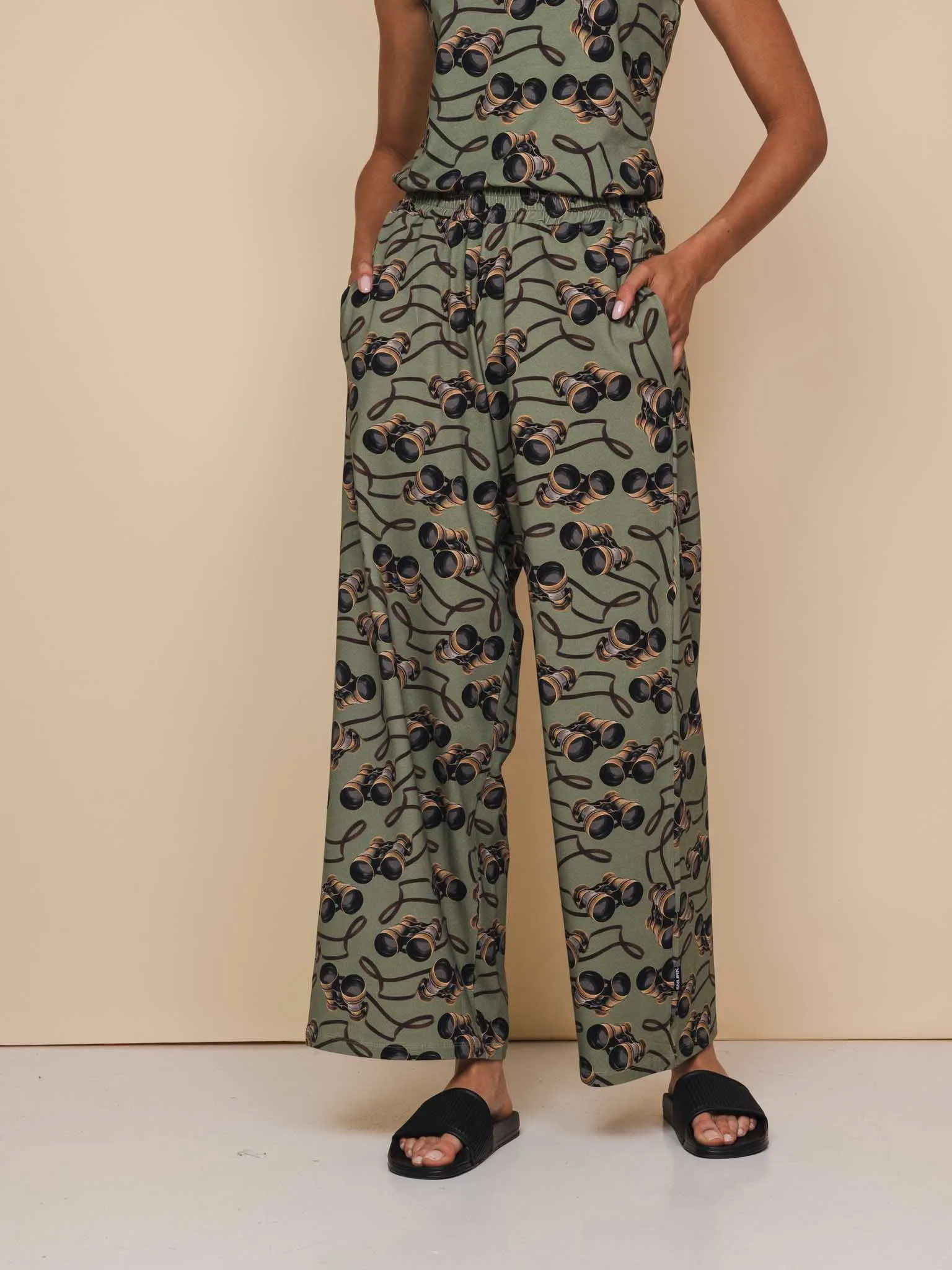 Binoculars Topje en Wijde broek set Dames